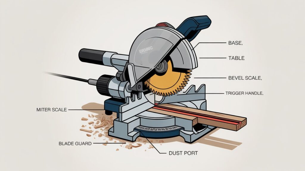 parts of miter saws