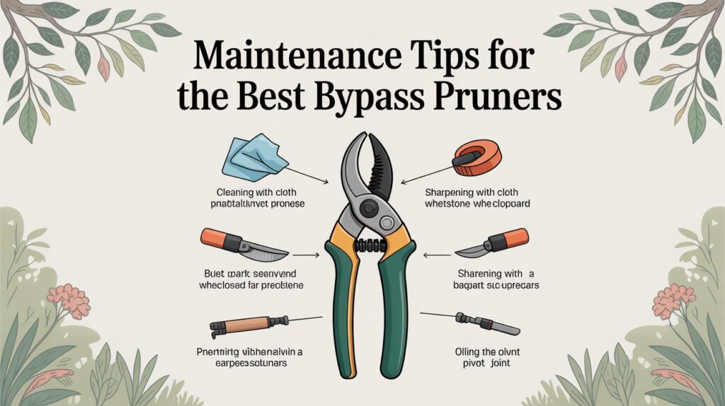 Maintaining the best bypass pruners cutters with cleaning and oiling