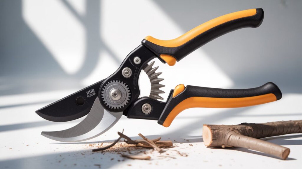 gear-assisted pruner cutting branches – what are the best hand pruners.