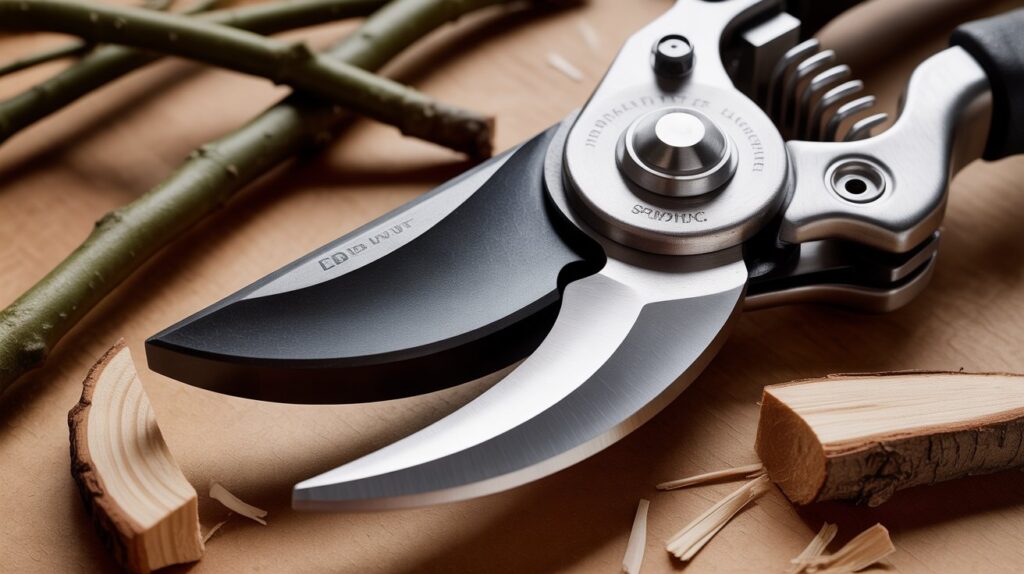 anvil pruners cutting tough dry wood with strong blade performance