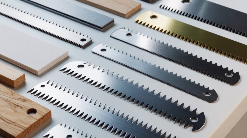 Specialty hand saw blade for plastic and metal cutting