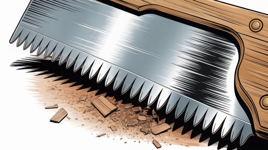 Rip cut hand saw blade for fast wood cutting