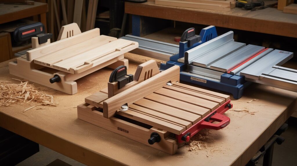 Cross cut sled for table saw suitable for beginners and DIY users