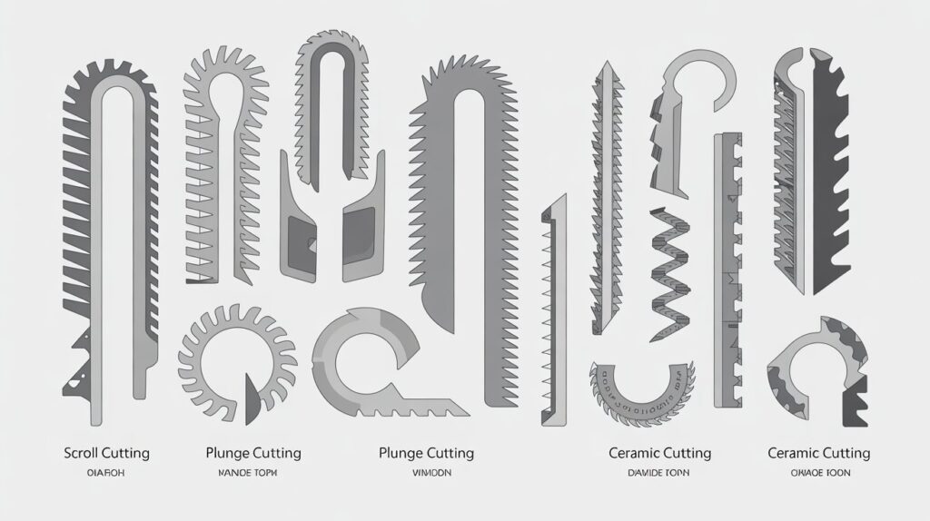 Jigsaw blades for detailed curve cutting and special tasks