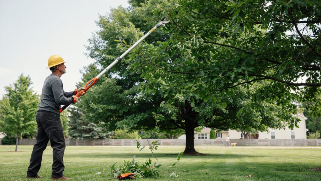 Tree branch cutters extendable tool for safe high branch cutting