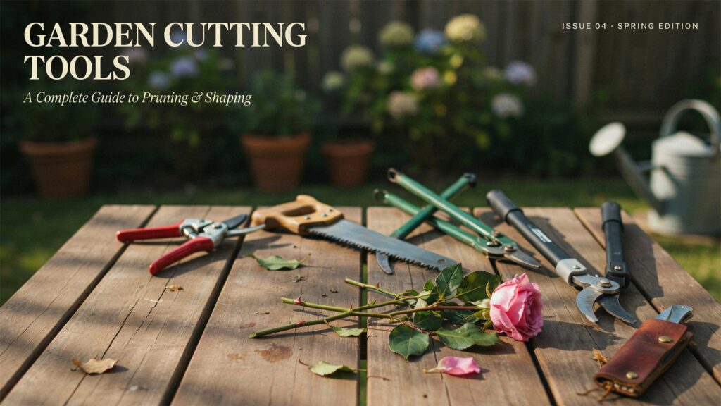 Cutting tools in gardening used for healthy plant care