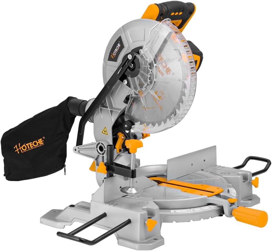 Best miter saw Hoteche 10-inch compound miter saw with laser guide for precise cuts
