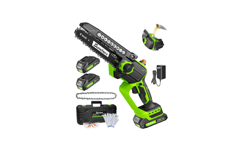 SUNCHERS 6-Inch Cordless Mini Chainsaw