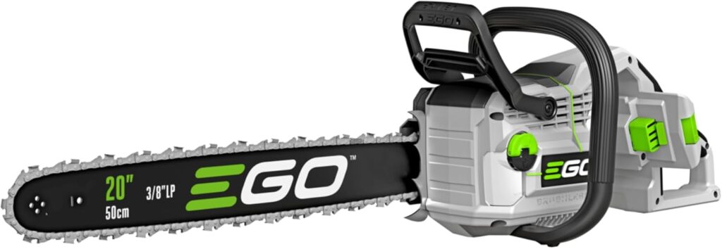 Best Chainsaw Brand featuring the EGO Power+ CS2000 cordless chainsaw for heavy-duty cutting.