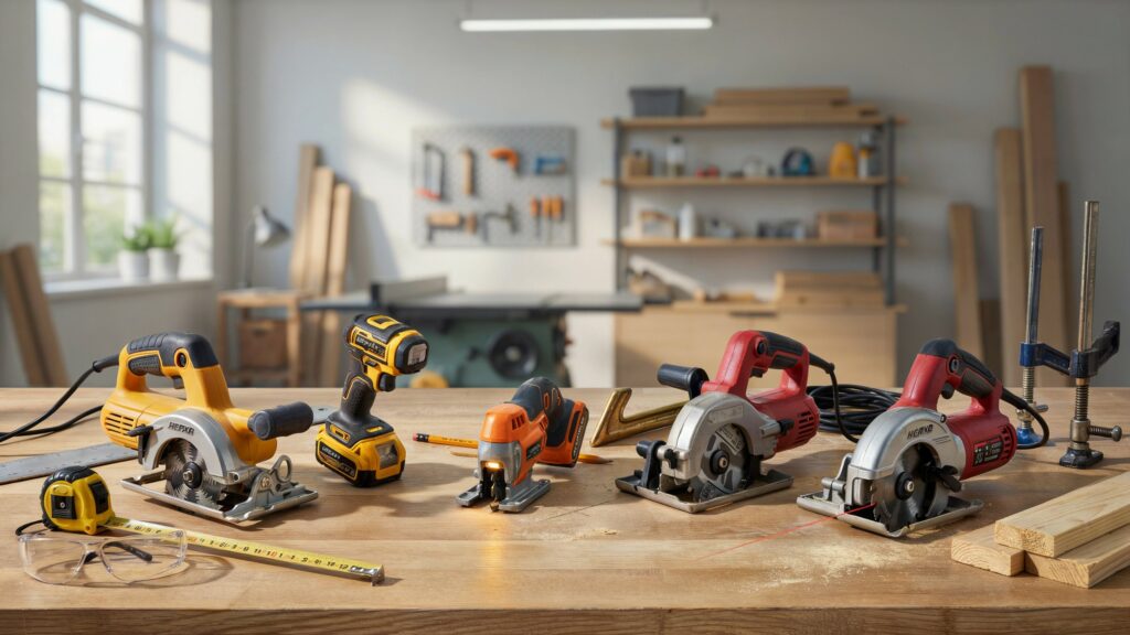 Best Circular Saw comparison of five top models for accurate woodworking.