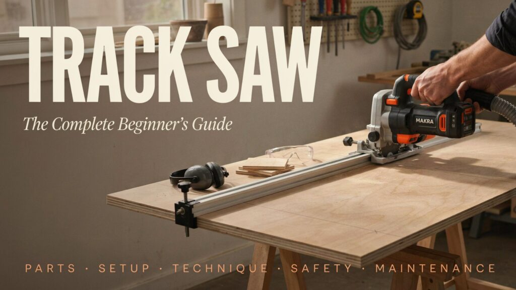 Track Saw guide for accurate wood cuts