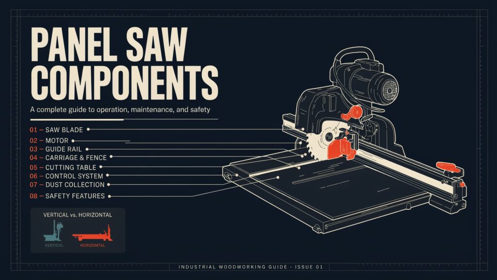 Panel saw parts and their main components
