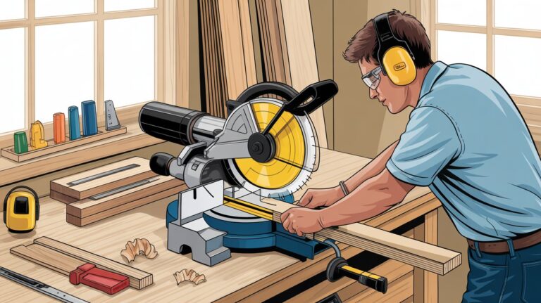 "How to use a miter saw for precise woodworking and DIY cuts"