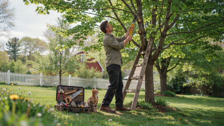 Tool for Cutting Branches used to prune a healthy tree safely